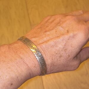Vintage 80's Herringbone Bracelet